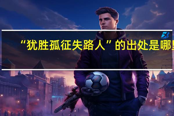 “犹胜孤征失路人”的出处是哪里