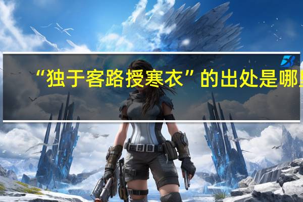 “独于客路授寒衣”的出处是哪里