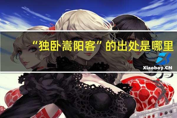 “独卧嵩阳客”的出处是哪里