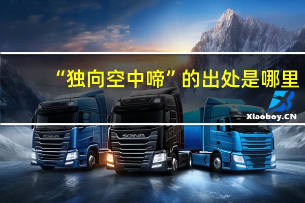 “独向空中啼”的出处是哪里