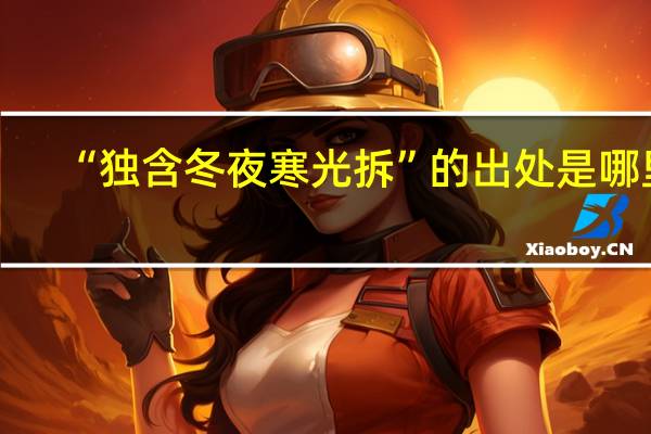 “独含冬夜寒光拆”的出处是哪里