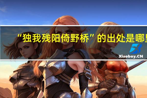 “独我残阳倚野桥”的出处是哪里