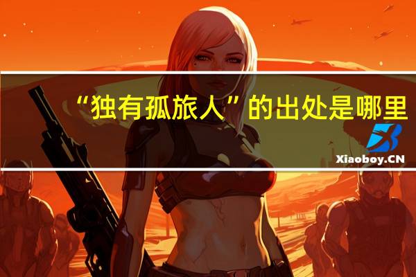 “独有孤旅人”的出处是哪里