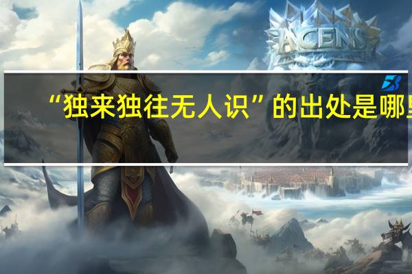 “独来独往无人识”的出处是哪里