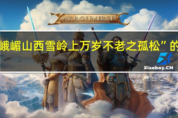 “独画峨嵋山西雪岭上万岁不老之孤松”的出处是哪里
