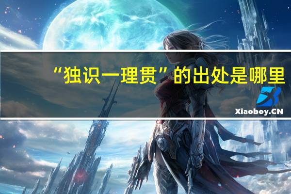 “独识一理贯”的出处是哪里