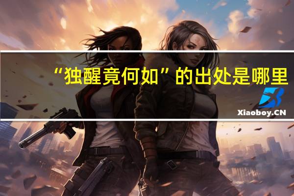 “独醒竟何如”的出处是哪里