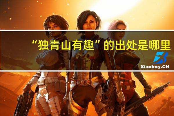 “独青山有趣”的出处是哪里
