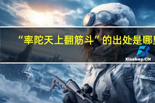 “率陀天上翻筋斗”的出处是哪里