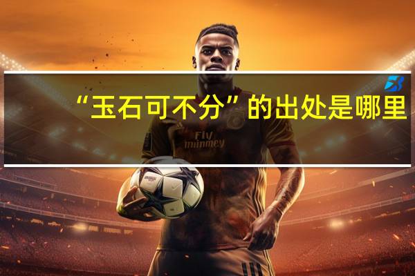 “玉石可不分”的出处是哪里