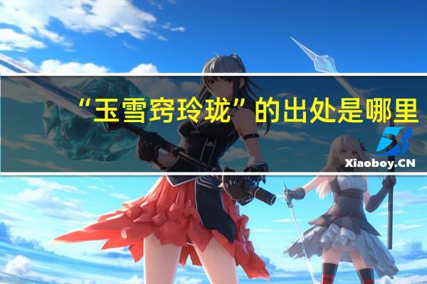 “玉雪窍玲珑”的出处是哪里
