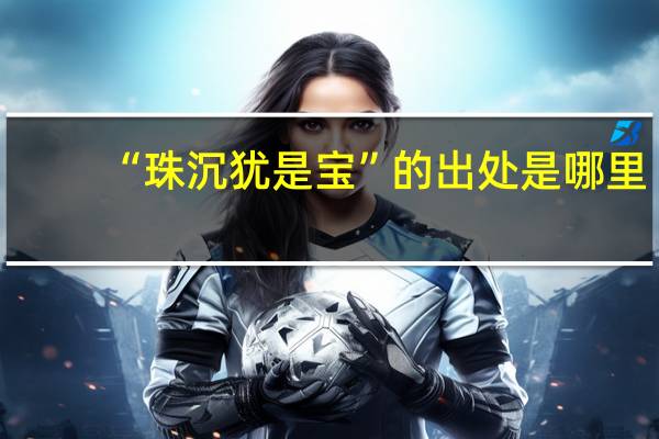 “珠沉犹是宝”的出处是哪里