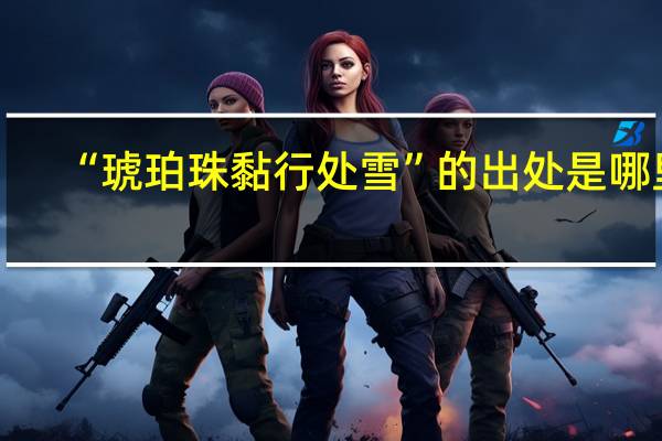 “琥珀珠黏行处雪”的出处是哪里