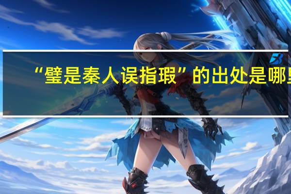 “璧是秦人误指瑕”的出处是哪里