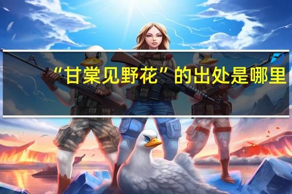 “甘棠见野花”的出处是哪里