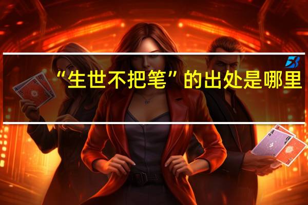 “生世不把笔”的出处是哪里