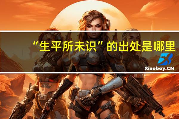 “生平所未识”的出处是哪里
