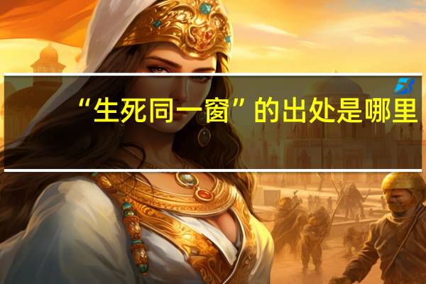 “生死同一窗”的出处是哪里