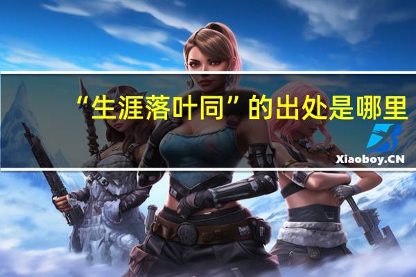 “生涯落叶同”的出处是哪里