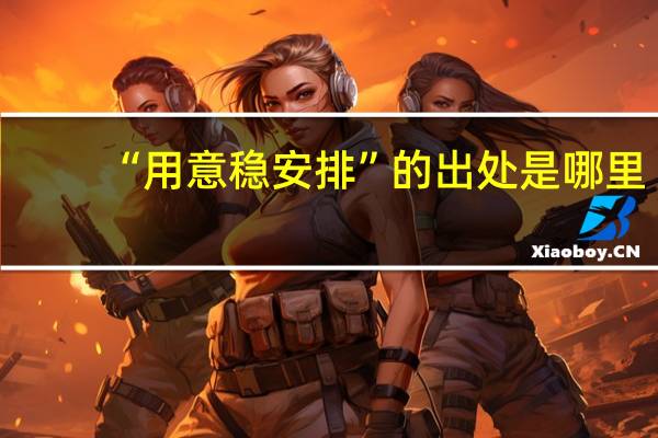 “用意稳安排”的出处是哪里