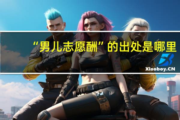 “男儿志愿酬”的出处是哪里