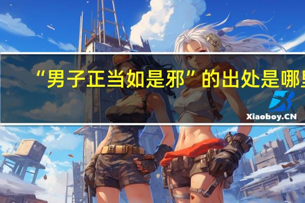 “男子正当如是邪”的出处是哪里