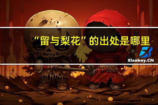 “留与梨花”的出处是哪里