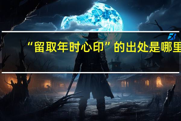 “留取年时心印”的出处是哪里