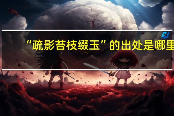“疏影苔枝缀玉”的出处是哪里
