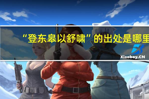“登东皋以舒啸”的出处是哪里