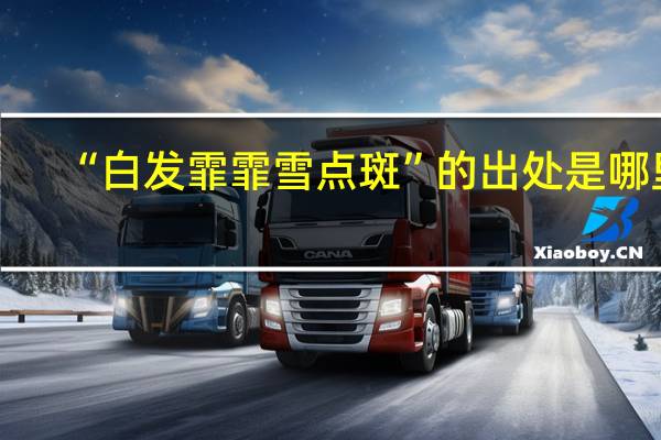 “白发霏霏雪点斑”的出处是哪里