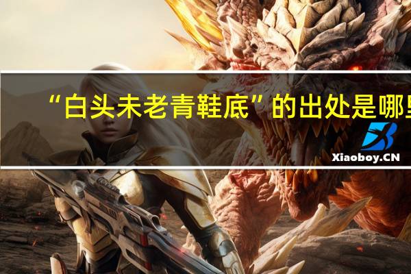 “白头未老青鞋底”的出处是哪里