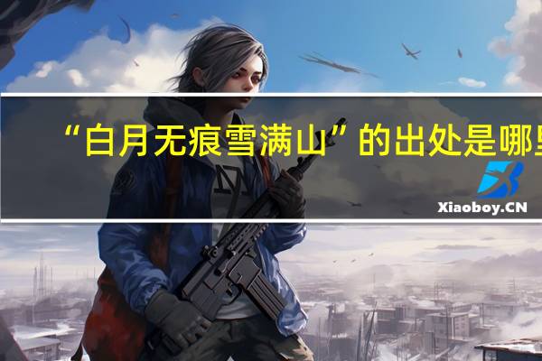 “白月无痕雪满山”的出处是哪里