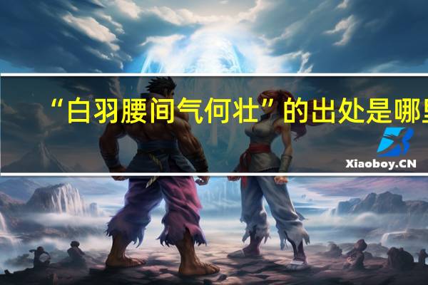 “白羽腰间气何壮”的出处是哪里