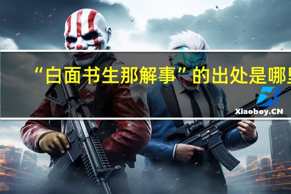 “白面书生那解事”的出处是哪里