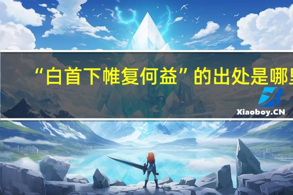 “白首下帷复何益”的出处是哪里