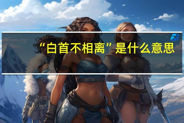 “白首不相离”是什么意思