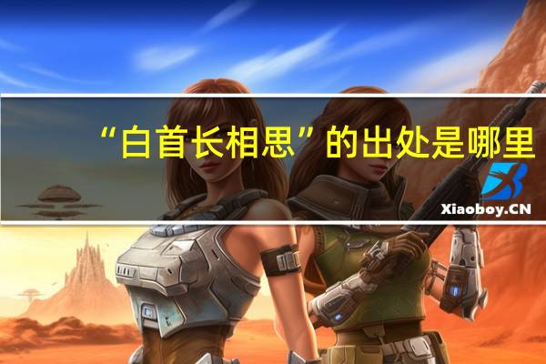 “白首长相思”的出处是哪里