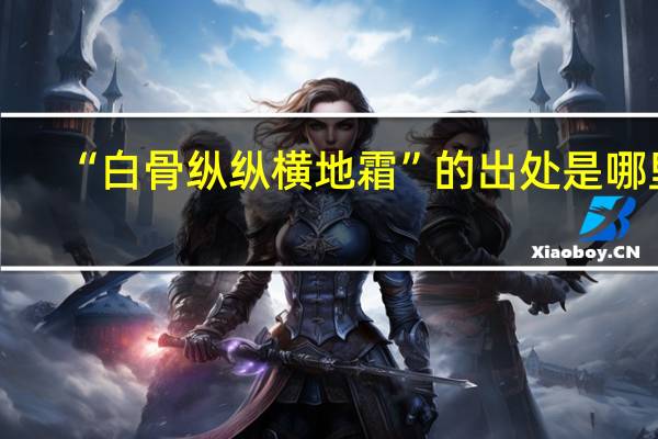 “白骨纵纵横地霜”的出处是哪里