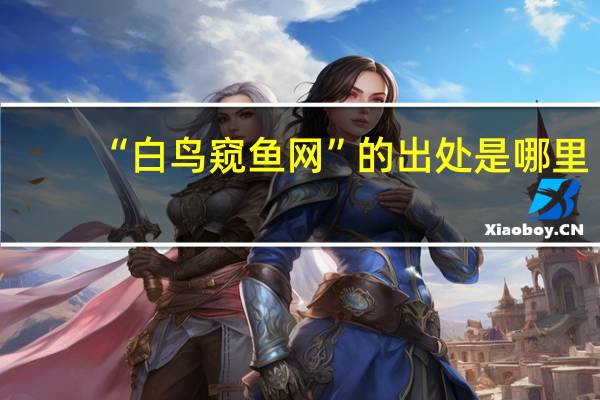 “白鸟窥鱼网”的出处是哪里
