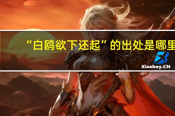 “白鸥欲下还起”的出处是哪里