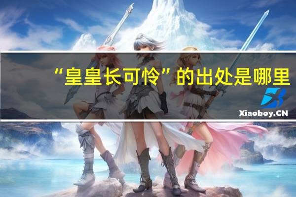 “皇皇长可怜”的出处是哪里