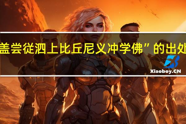 “盖尝従泗上比丘尼义冲学佛”的出处是哪里