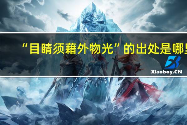 “目睛须藉外物光”的出处是哪里