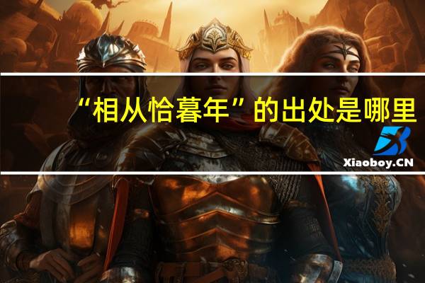 “相从恰暮年”的出处是哪里