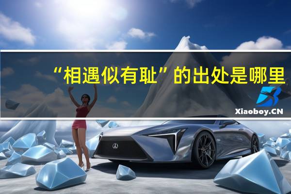 “相遇似有耻”的出处是哪里