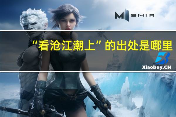 “看沧江潮上”的出处是哪里