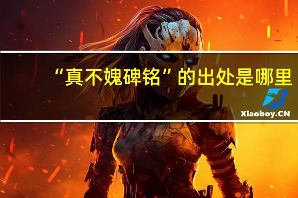 “真不媿碑铭”的出处是哪里