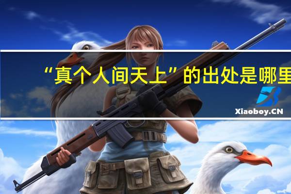 “真个人间天上”的出处是哪里