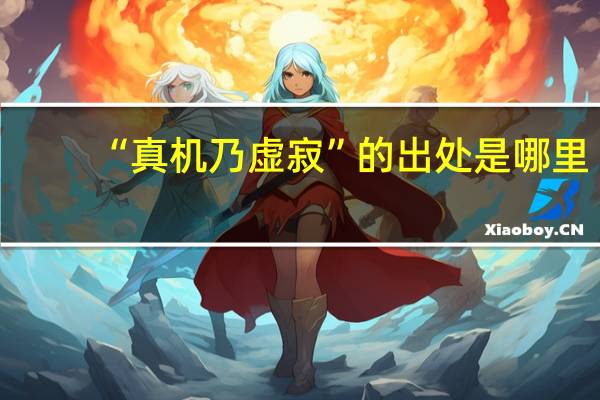“真机乃虚寂”的出处是哪里